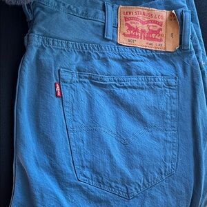 501 Levi's Light Blue Denim Pants button down fly 40 x 32